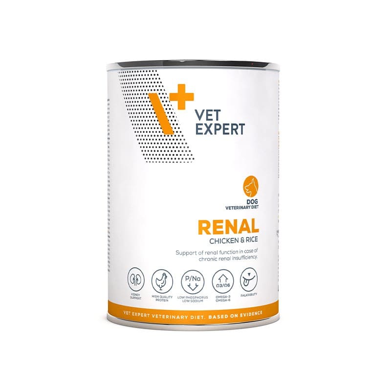 VetExpert VD Renal veterinārie konservi suņiem nierēm ar vistu 400 g